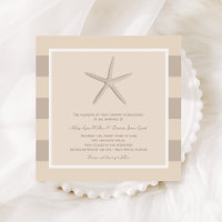 Neutral Beige Starfish Beach Wedding