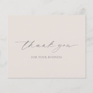 Neutral Beige Tan Modern Budget Business Thank You Flyer