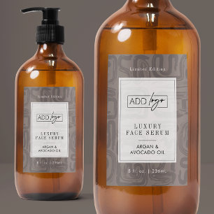 Neutral Beige Taupe Boho Waterproof Product Label