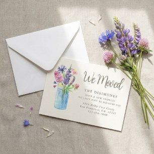 Neutral Beige We Moved New Address Moving Announcement