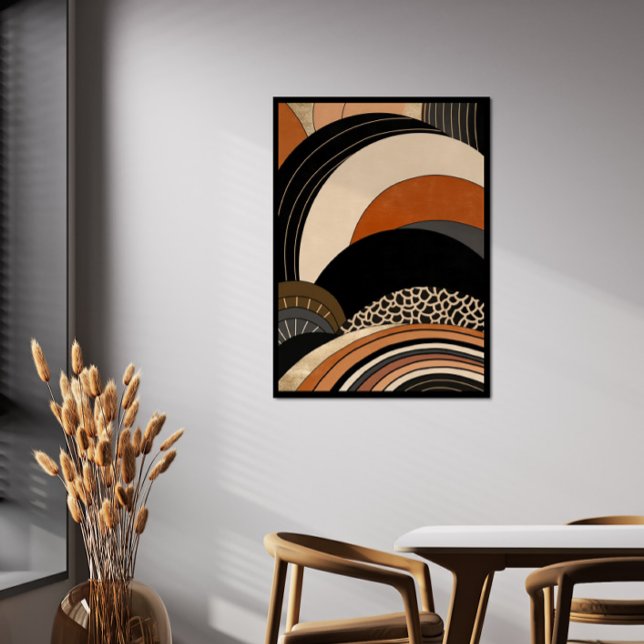  Neutral Black Orange Modern Boho Poster (Creator Uploaded)