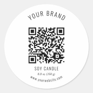 Neutral Black QR Code Brand Name Product Label