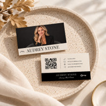 Neutral Black Real Estate Agent Photo