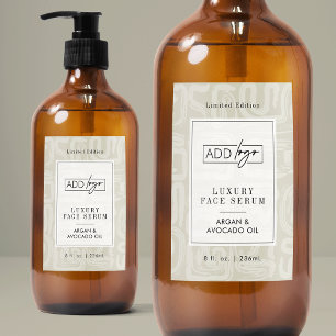 Neutral Bohemian Beige Waterproof Product Label