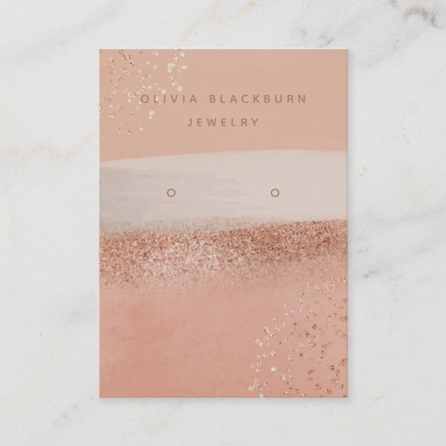 Neutral Boho and Rose Gold | Earring Display Card (Front)