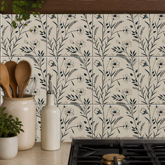 Neutral Boho Botanical Tile