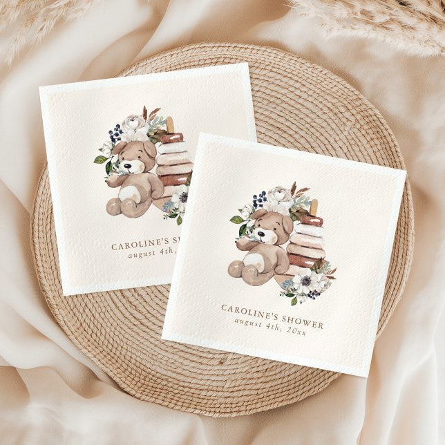 Neutral Boho Nursery Baby Shower Napkin (Creator Uploaded)