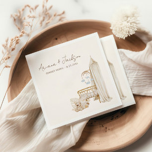 Neutral Boho Nursery Baby Shower Napkin
