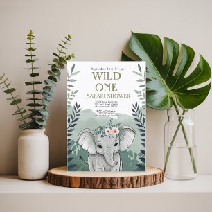 Neutral Boho Safari Baby Shower Invitation
