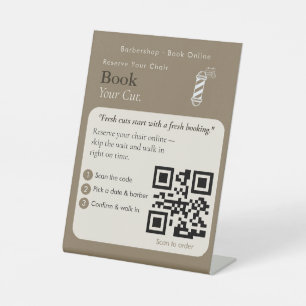 Neutral Book Now QR Code Sign Appointments