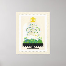 Neutral Botanical Bunny Cloche French Farmhouse