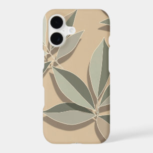 Neutral Botanical Leaves Seamless Phone Case