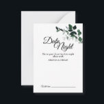 Neutral Botanical Wedding Date Night Advice Card<br><div class="desc">This Neutral Botanical wedding date night advice card provides a simple, rustic plant palate to coordinate with any traditional wedding theme. The minimal greenery, with dark and grey shades of elegant green eucalyptus leaves and plant foliage, alongside the classy casual calligraphy, open up a minimalist nature vibe to a classic,...</div>