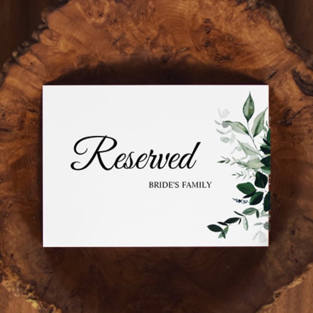 Neutral Botanical Wedding Reserved Sign (Creator Uploaded)
