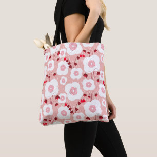 Neutral Botanicals - Poppies pink Tote Bag