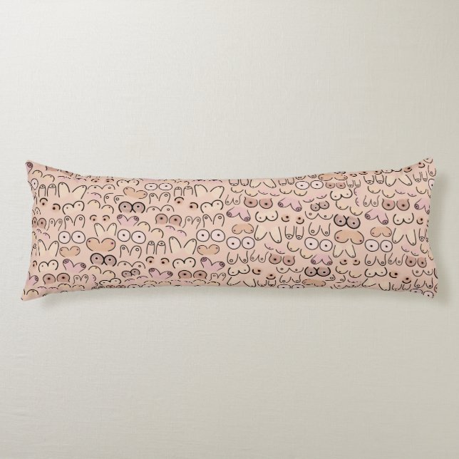 Neutral breast fun design body cushion (Front)