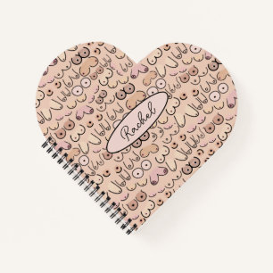 Neutral breast fun design notebook