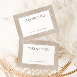 Neutral Brown Gender Neutral Starry Thank You Card