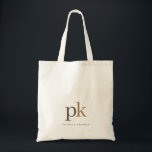 Neutral Brown Simple Minimalist Monogram Tote Bag<br><div class="desc">Neutral Brown Simple Minimalist Monogram Tote Bag</div>