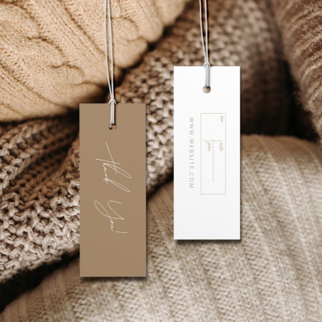 Neutral Business Clothing Thank You Label Hang Tag (Creator Uploaded)