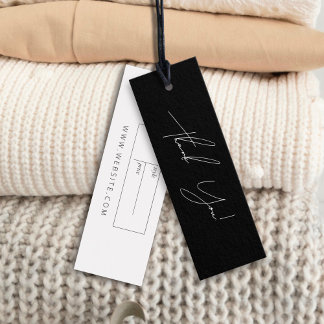 Neutral Business Clothing Thank You Label Hang Tag