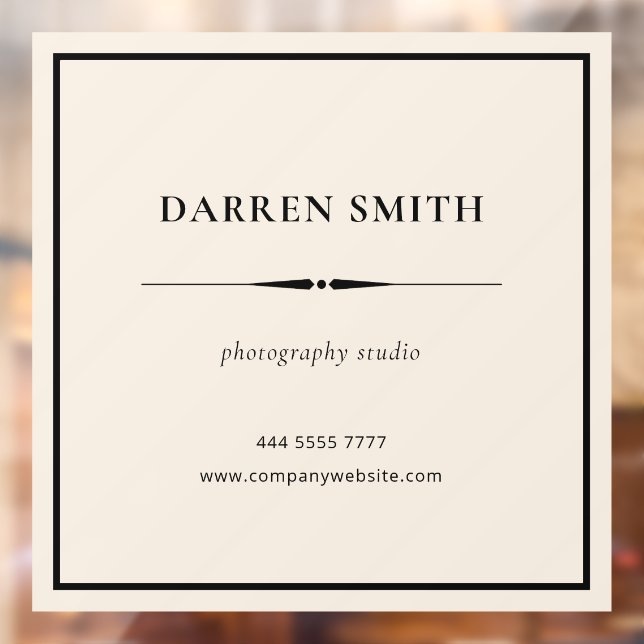 Neutral Business Office Name Frame Black (Sheet 2)