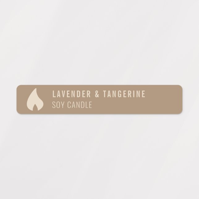 Neutral Candle Tamper-proof Seal With Logo Labels (Design 1)