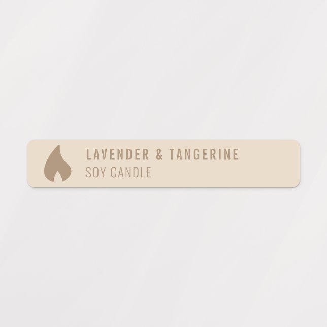 Neutral Candle Tamper-proof Seal With Logo Labels (Design 1)
