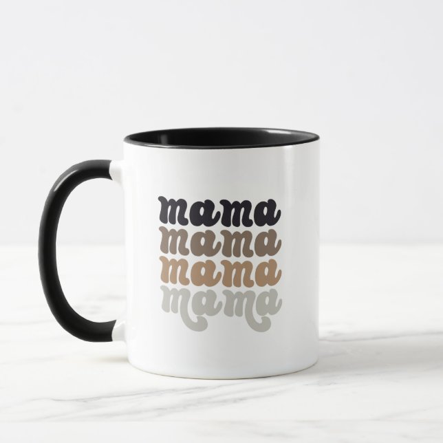 Neutral Ceramic Mama Mug - Mother's Day Gift (Left)