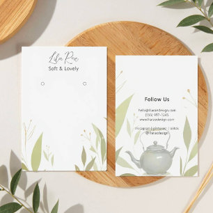 Neutral Chic Foliage Kettle Artwork Card