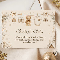 Neutral Clothesline Baby Shower Books for Baby