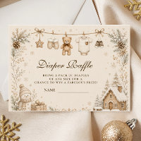 Neutral Clothesline Baby Shower Diaper Raffle