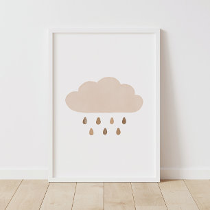 Neutral Cloud Boho Boy Nursery Decor