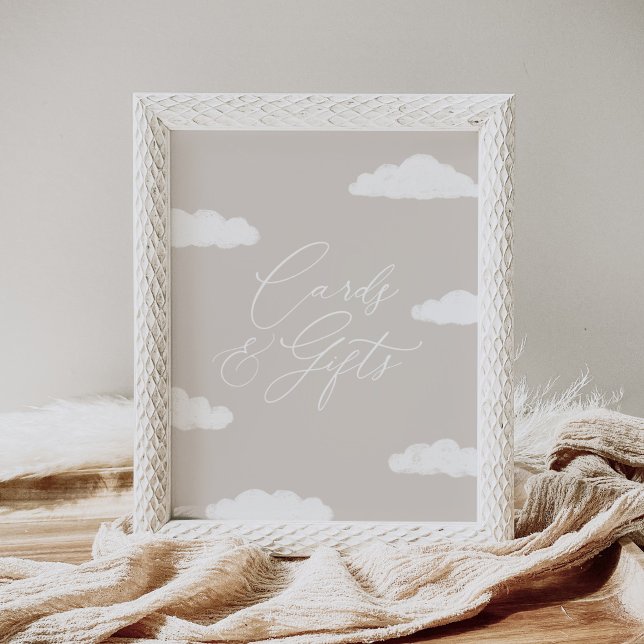 Neutral Cloud Nine Baby Shower Cards and Gifts Poster (Creator Uploaded)