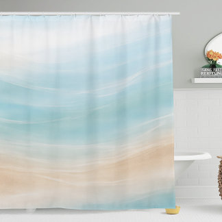 Neutral Coastal Shower Curtain