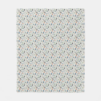 Neutral Color Geometric Pattern – Contemporary Fleece Blanket