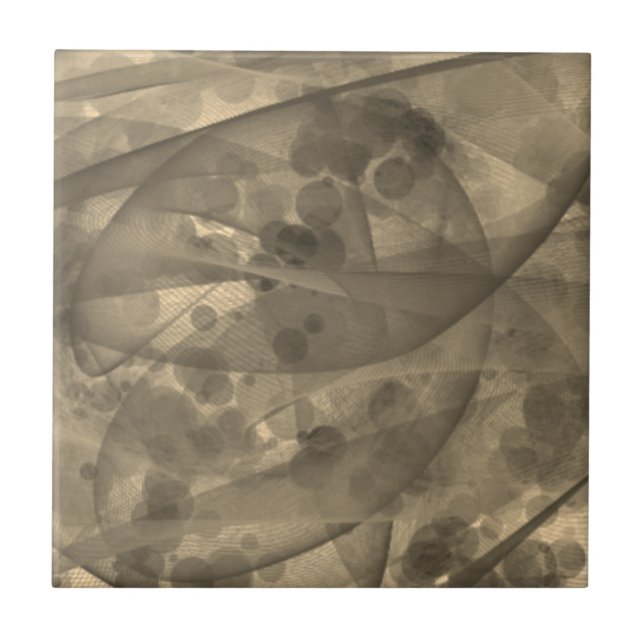 Neutral Colour Abstract Art Ceramic Tile (Front)