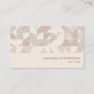 Neutral colour geometric pattern II Business Card