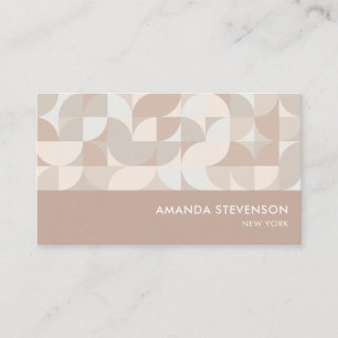 Neutral colour geometric pattern II Business Card