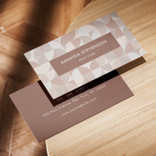 Neutral colour geometric pattern II Business Card
