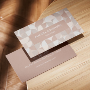 Neutral colour geometric pattern II Business Card