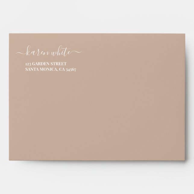 Neutral Colour Wedding Envelope (Front)