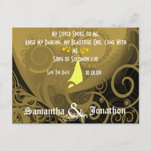 Neutral Colours Tan Save The Date Elegant Cala Lil Announcement Postcard