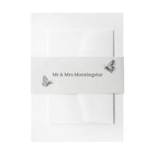 Neutral Cornsilk Invitation Belly Band