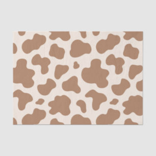 Neutral Cow Print Western Cowboy Beige Brown Tissue Paper