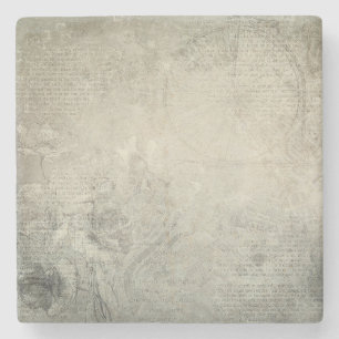 Neutral Cozy Timeless Subtle Minimal Distressed  Stone Coaster