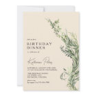 Neutral Cream Ivory Chic Botanical Birthday Dinner