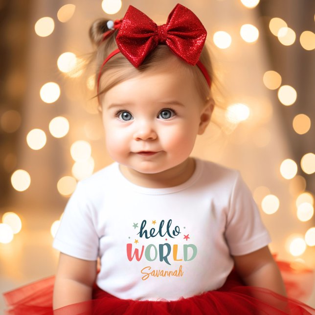 Neutral Custom Name Baby Shower baby  Baby Bodysuit (Creator Uploaded)