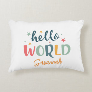 Neutral Custom Name Baby Shower baby  Decorative Cushion
