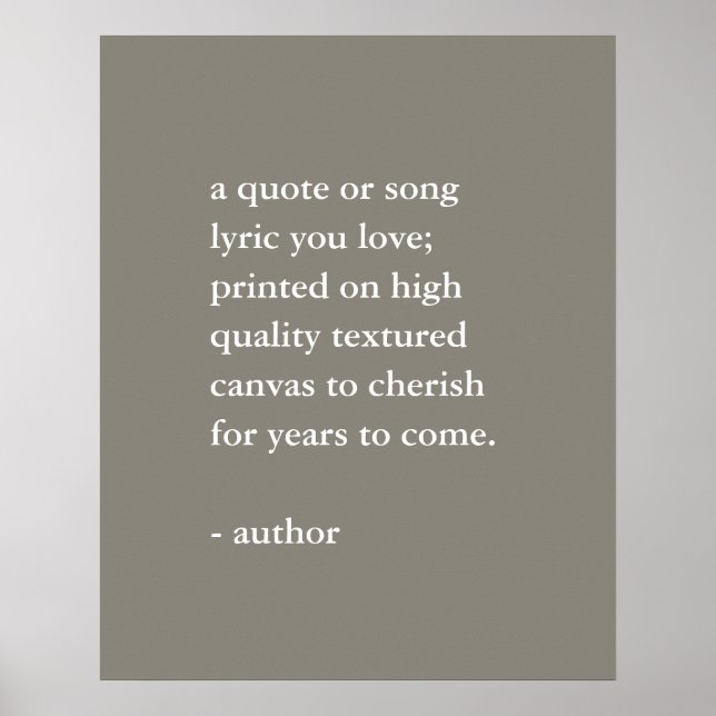 Neutral Custom Quote Print (Front)